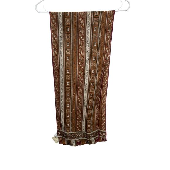 Vintage NWT Echo Silk Scarf Long Rectangular Brown - Picture 7 of 10